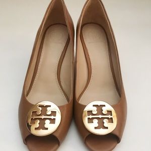 Brown Tory Burch Wedges